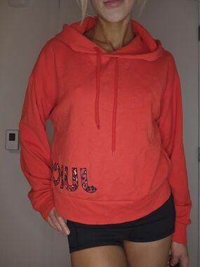 Juicy Couture Red Hooded Pullover Sweatshirt